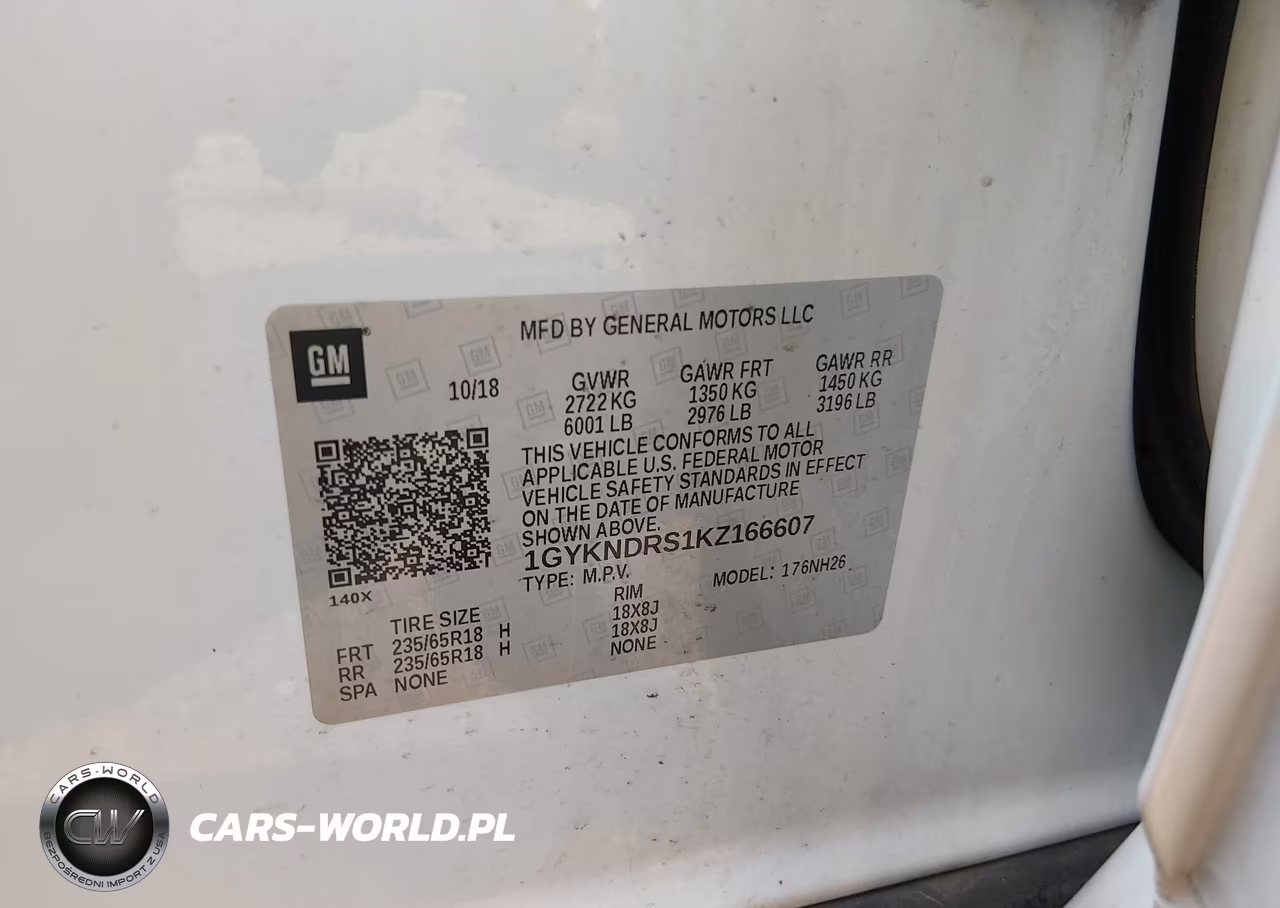 2019 Cadillac Xt5 Luxury VIN:1GYKNDRS1KZ166607 - 9