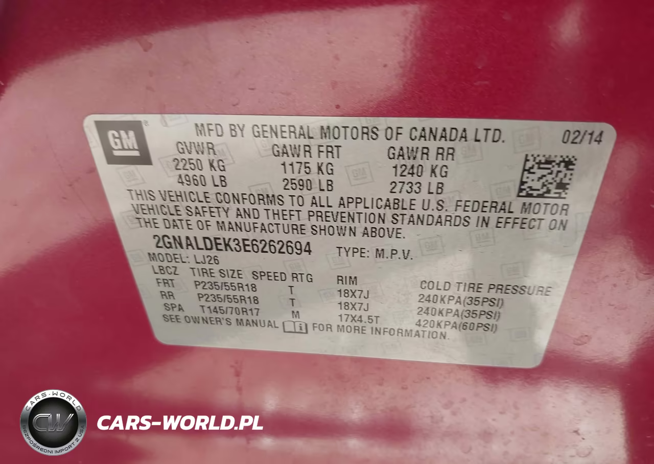 2014 Chevrolet Equinox Ltz VIN:2GNALDEK3E6262694 - 9