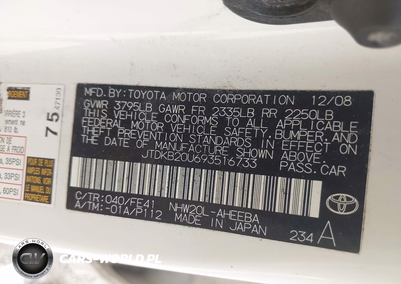 2009 Toyota Prius VIN:JTDKB20U693516733 - 9