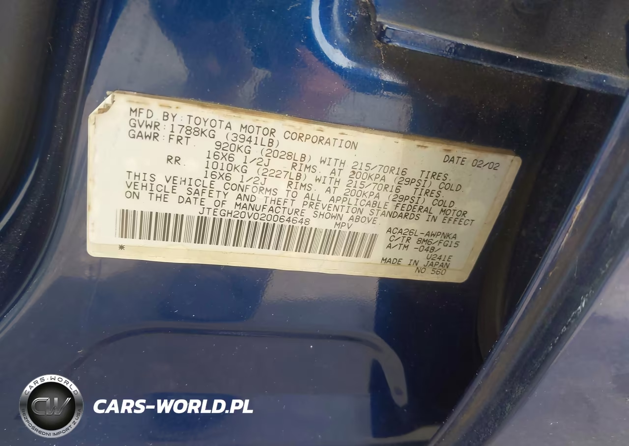 2002 Toyota Rav4 VIN:JTEGH20V020064648 - 9