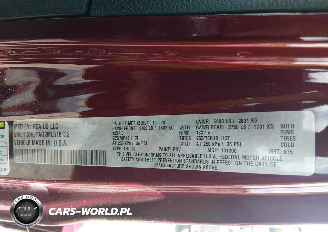 2021 Jeep Gladiator 80Th Anniversary 4X4 VIN:1C6HJTAG2ML518135 - 9