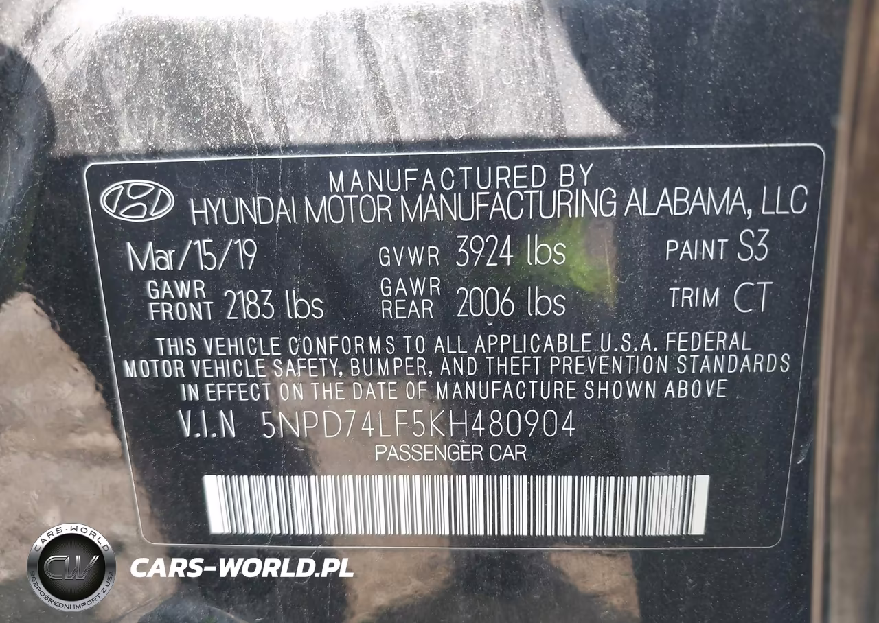 2019 Hyundai Elantra Se VIN:5NPD74LF5KH480904 - 9