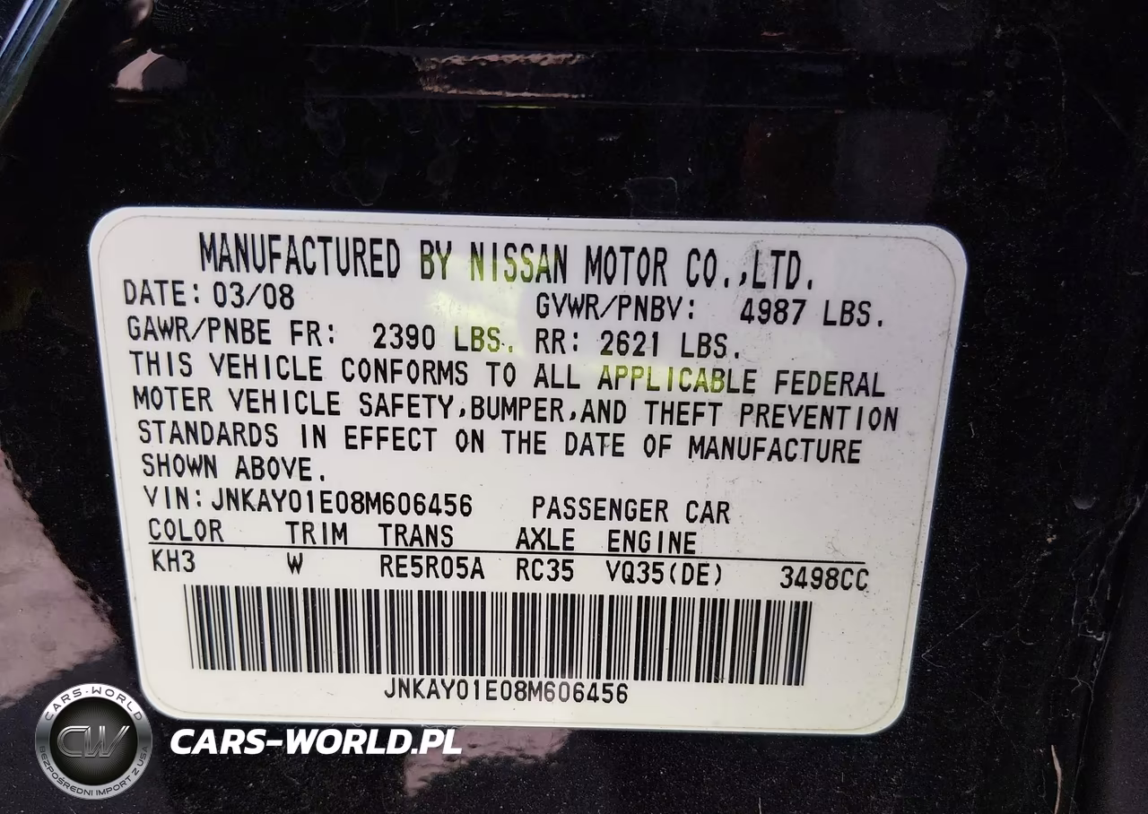 2008 Infiniti M35 VIN:JNKAY01E08M606456 - 9