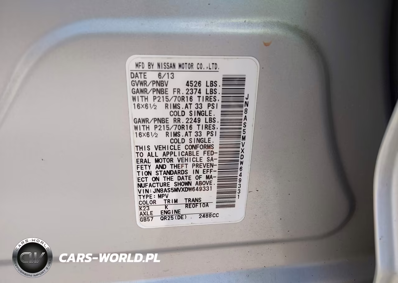 2013 Nissan Rogue S VIN:JN8AS5MVXDW649331 - 9