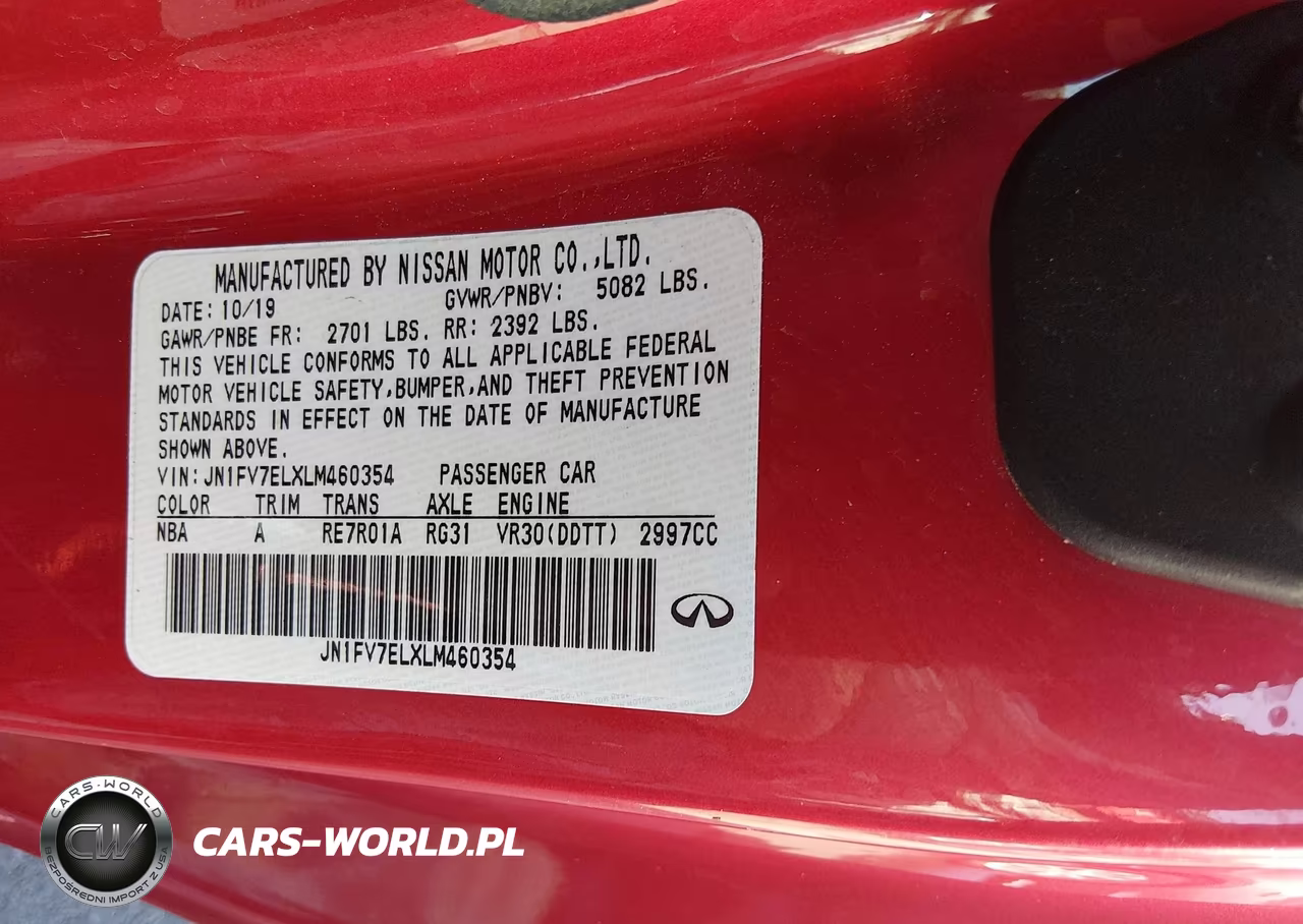 2020 Infiniti Q60 Red Sport 400 Awd VIN:JN1FV7ELXLM460354 - 9