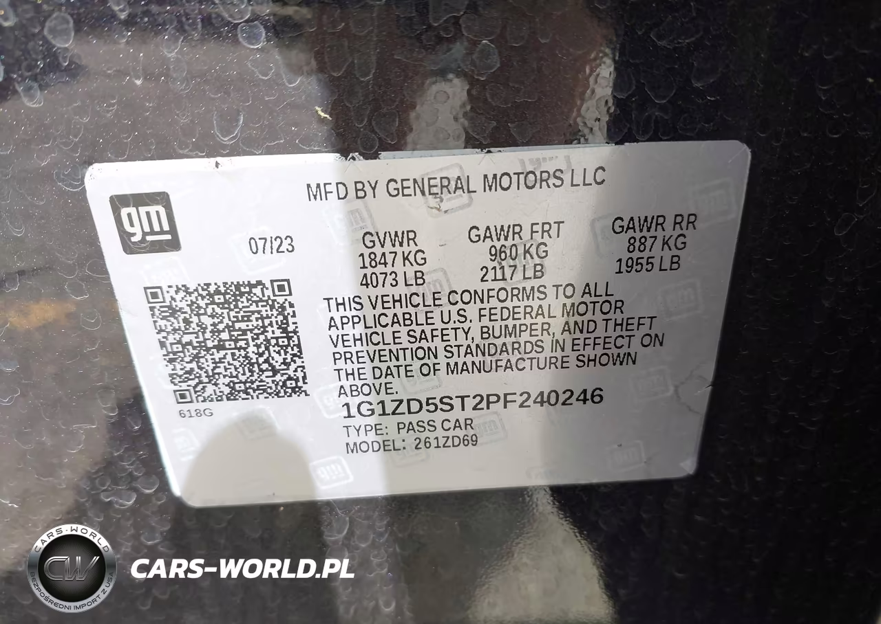 2023 Chevrolet Malibu Fwd 1Lt VIN:1G1ZD5ST2PF240246 - 9