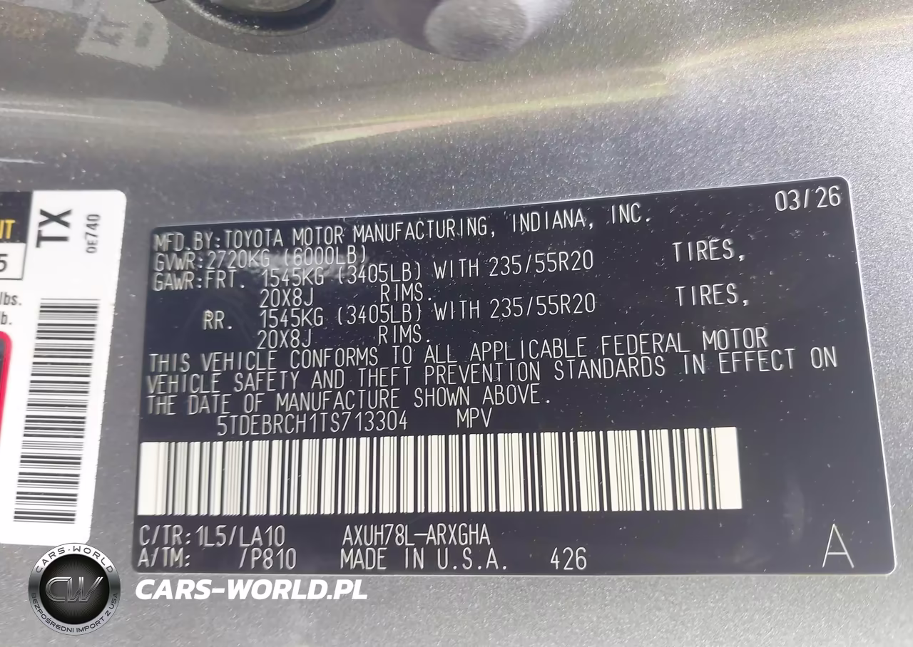2026 Toyota Highlander Hybrid Platinum VIN:5TDEBRCH1TS713304 - 9