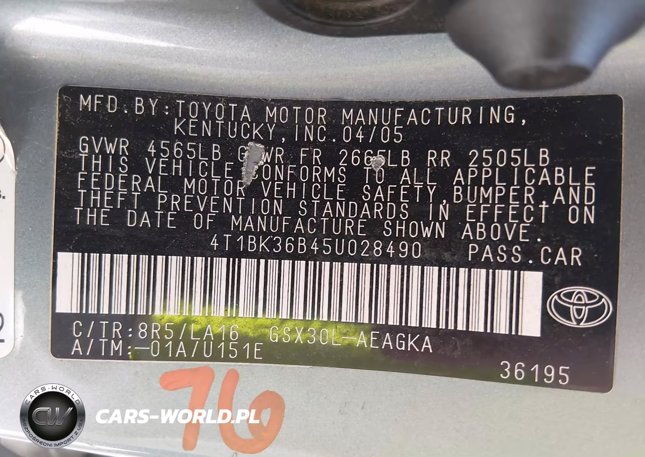 2005 Toyota Avalon Xls VIN:4T1BK36B45U028490 - 9