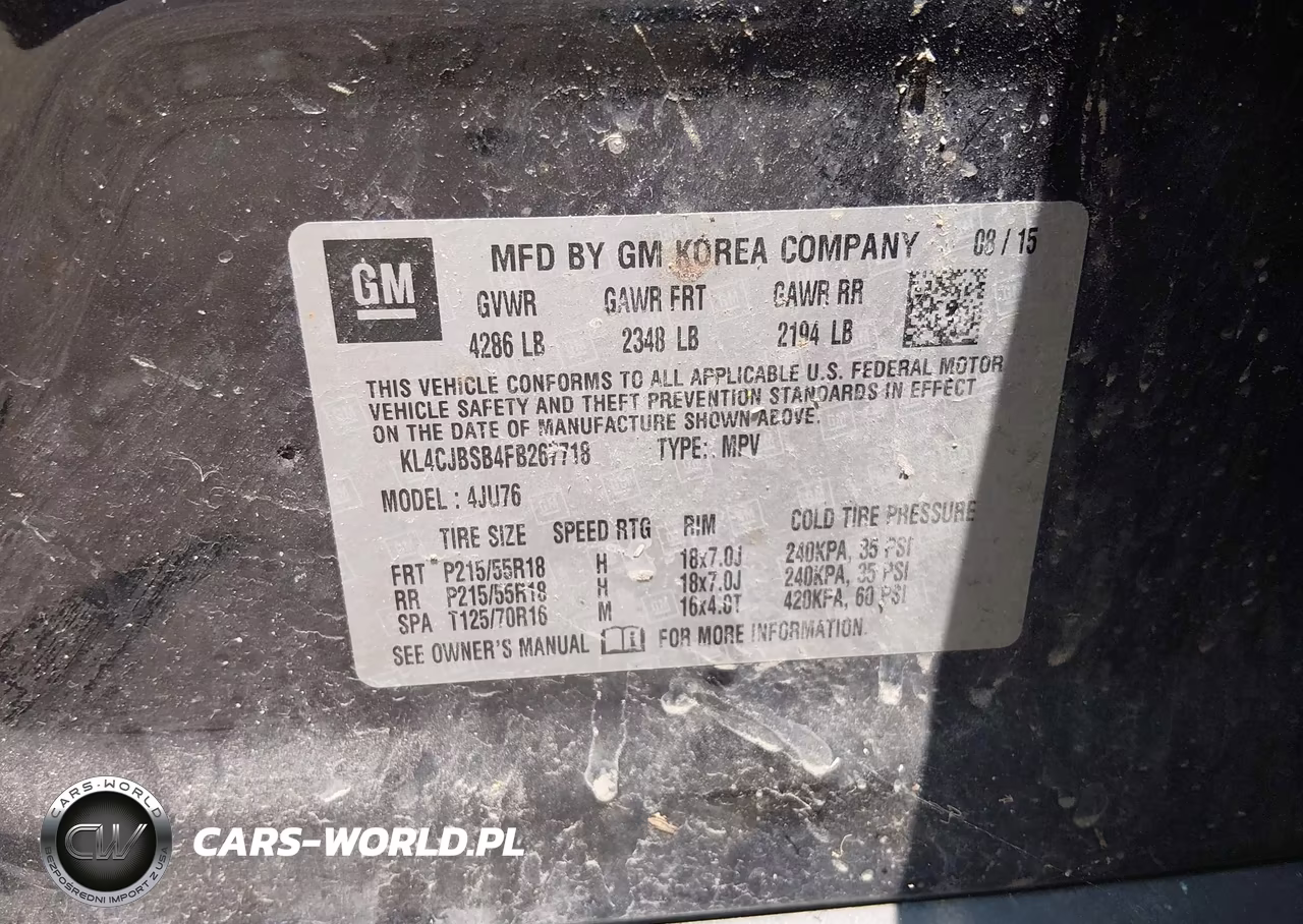 2015 Buick Encore Convenience VIN:KL4CJBSB4FB267718 - 9
