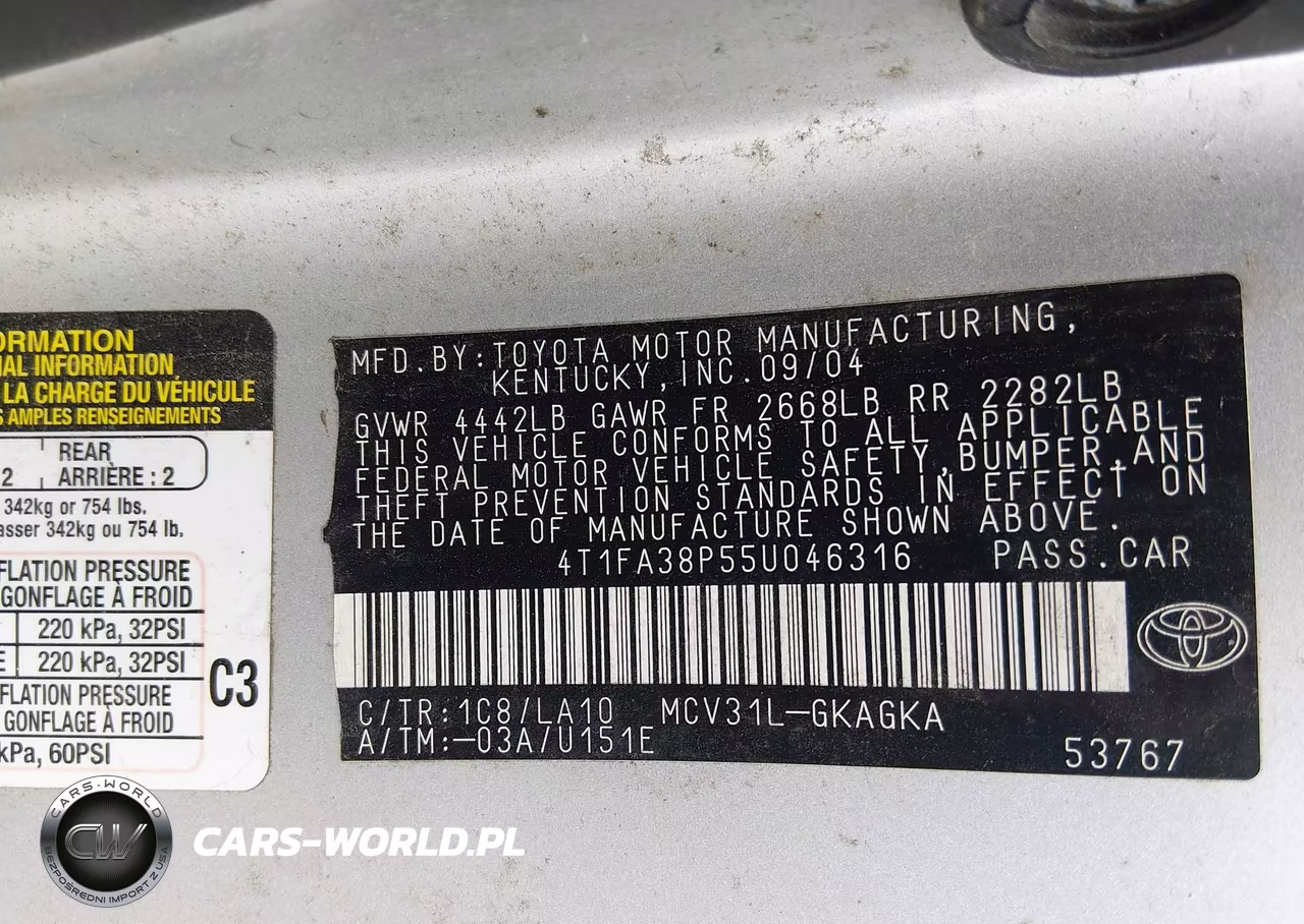 2005 Toyota Camry Solara Sle VIN:4T1FA38P55U046316 - 9
