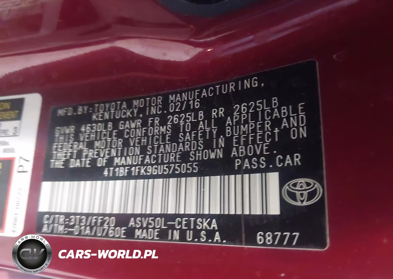 2016 Toyota Camry Se VIN:4T1BF1FK9GU575055 - 9
