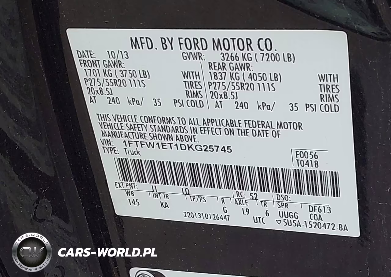 2013 Ford F-150 King Ranch VIN:1FTFW1ET1DKG25745 - 9