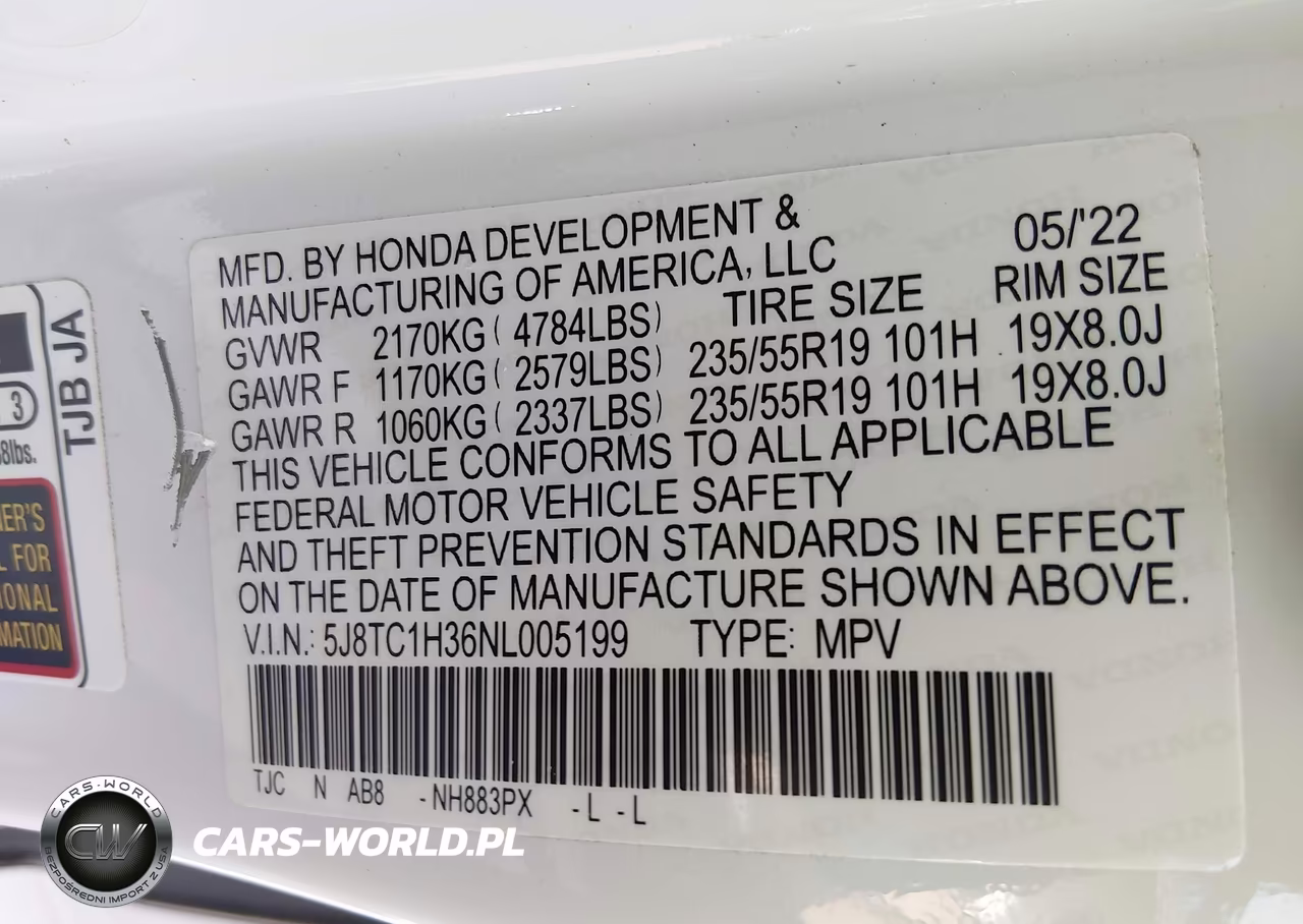 2022 Acura Rdx Standard VIN:5J8TC1H36NL005199 - 9