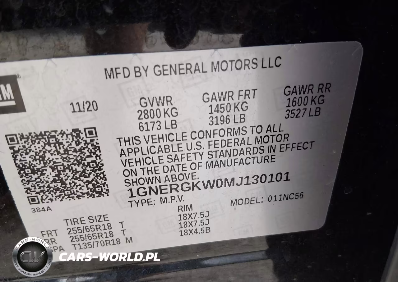 2021 Chevrolet Traverse Fwd Lt Cloth VIN:1GNERGKW0MJ130101 - 9