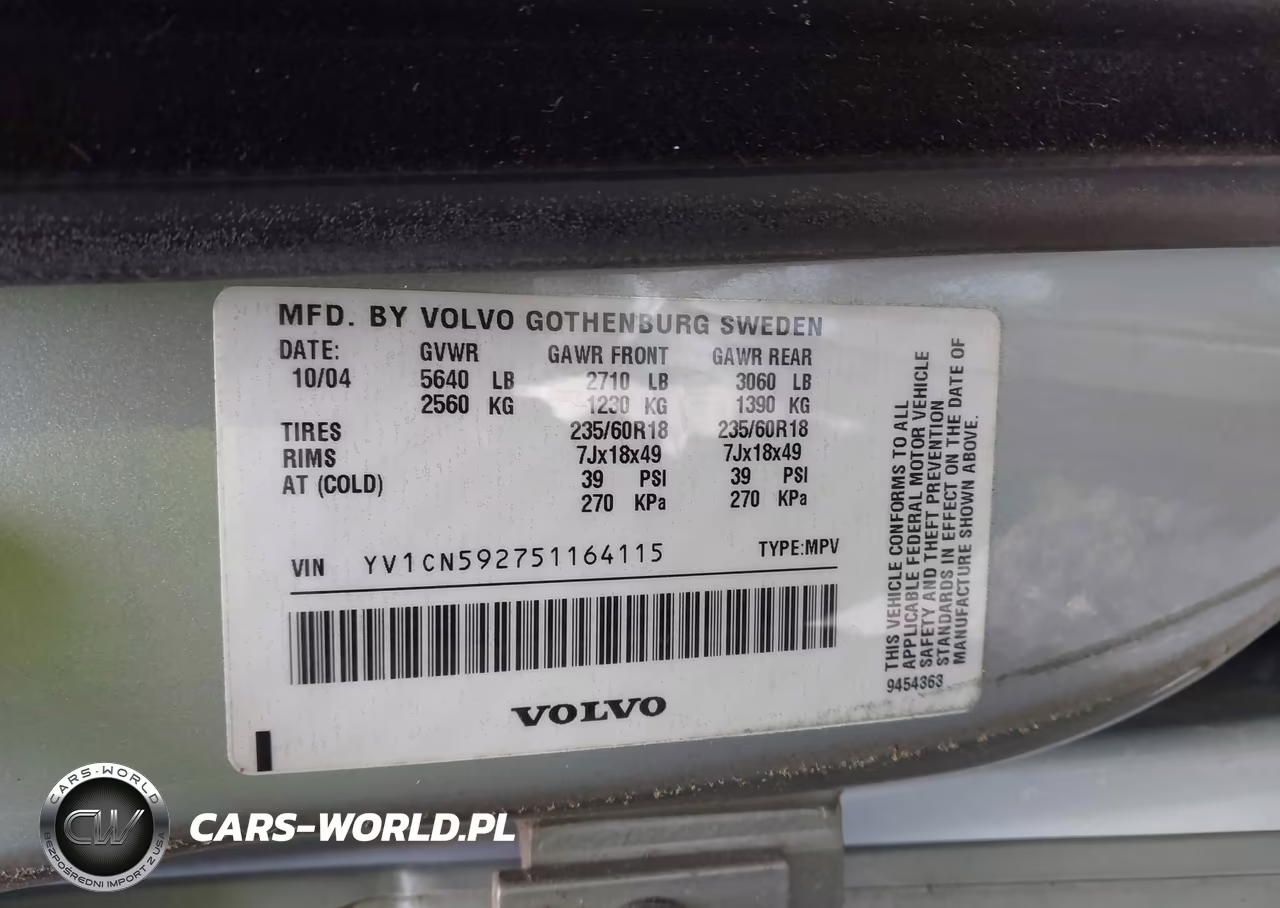 2005 Volvo Xc90 2.5T VIN:YV1CN592751164115 - 9