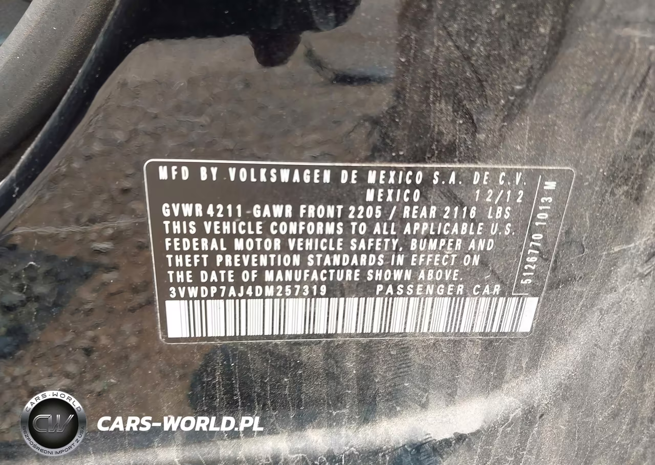 2013 Volkswagen Jetta 2.5L Se VIN:3VWDP7AJ4DM257319 - 9