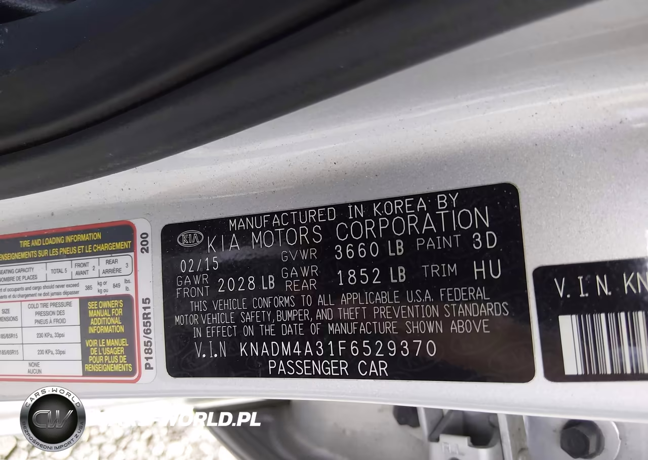2015 Kia Rio Lx VIN:KNADM4A31F6529370 - 9