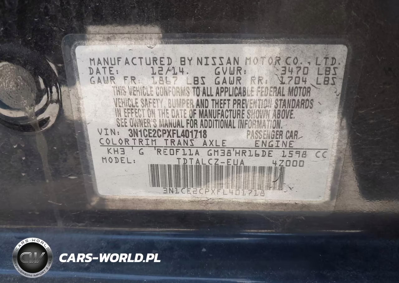 2015 Nissan Versa Note S Plus VIN:3N1CE2CPXFL401718 - 9