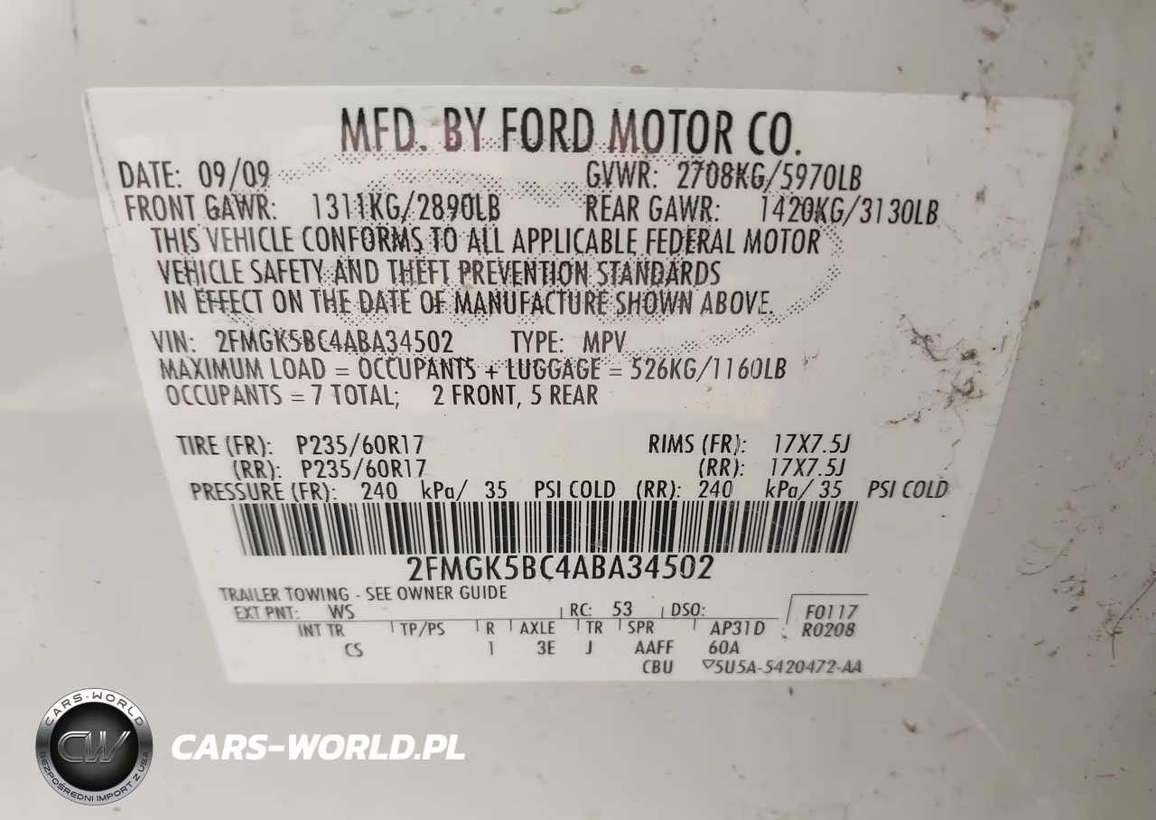 2010 Ford Flex Se VIN:2FMGK5BC4ABA34502 - 9