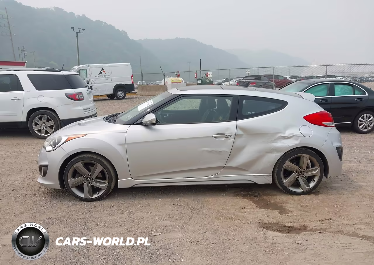 2013 Hyundai Veloster Turbo W-Blue VIN:KMHTC6AE2DU126159 - 14