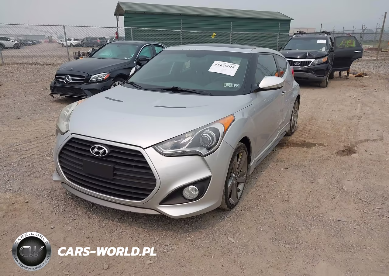 2013 Hyundai Veloster Turbo W-Blue VIN:KMHTC6AE2DU126159 - 2