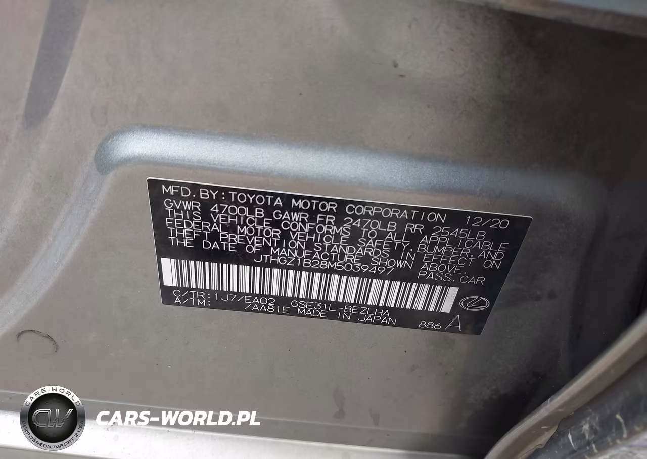 2021 Lexus Is 350 F Sport VIN:JTHGZ1B28M5039497 - 9