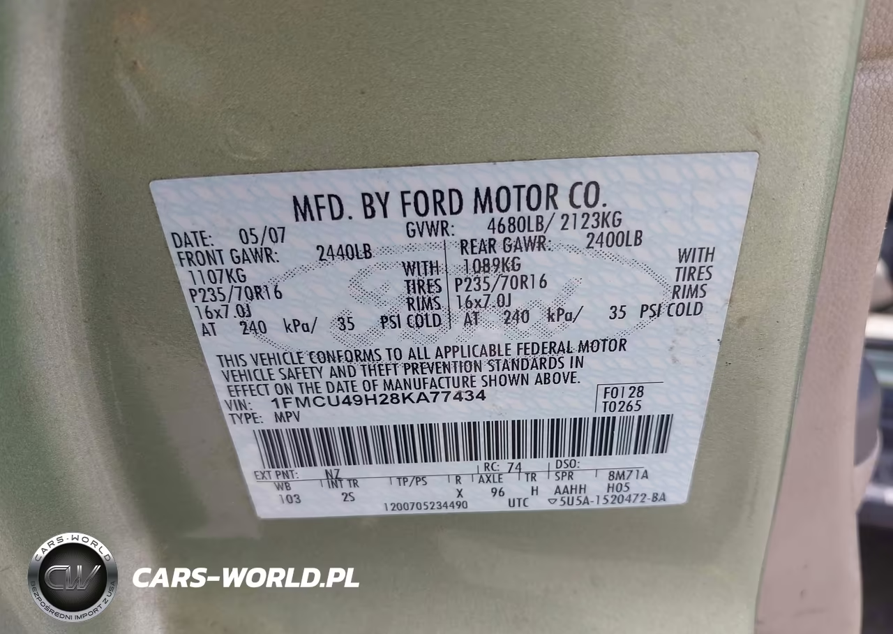 2008 Ford Escape Hybrid VIN:1FMCU49H28KA77434 - 9