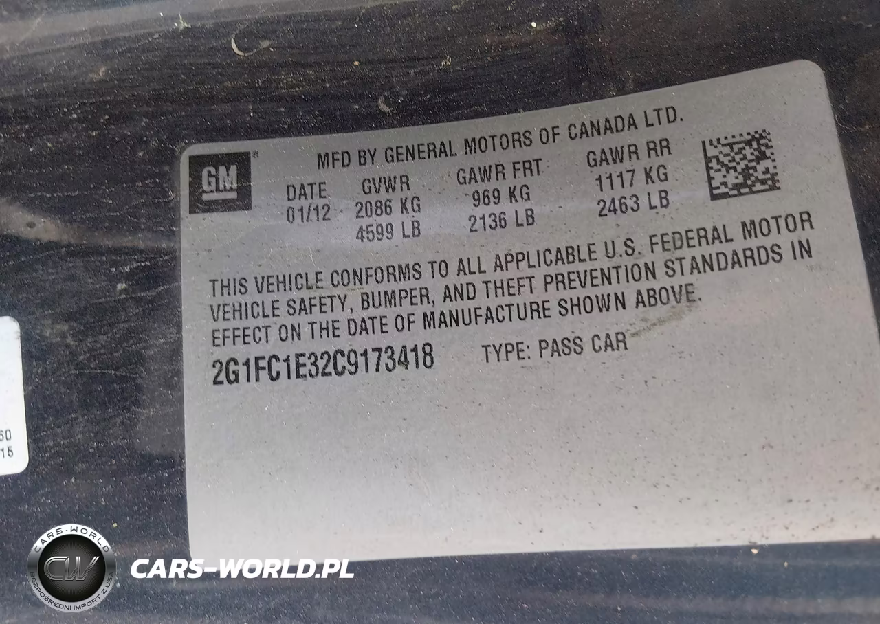 2012 Chevrolet Camaro 2Lt VIN:2G1FC1E32C9173418 - 9
