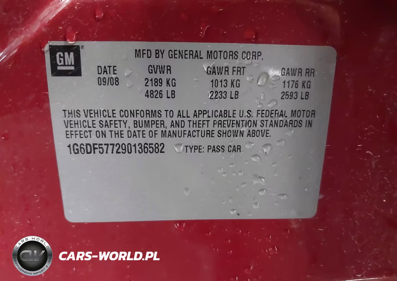 2009 Cadillac Cts Rwd W-1Sa VIN:1G6DF577290136582 - 9