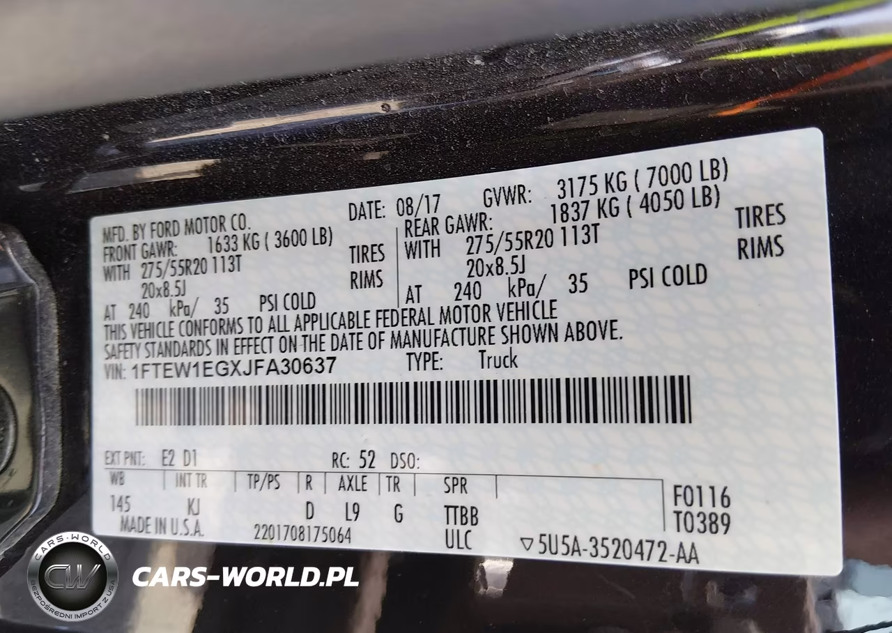 2018 FORD F-150 KING RANCH VIN:1FTEW1EGXJFA30637 - 9