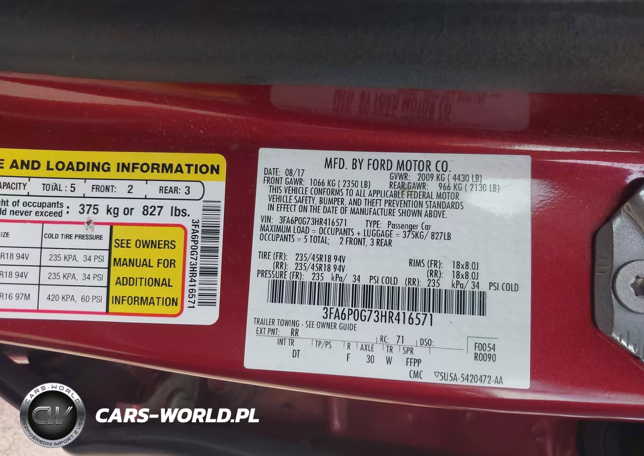 2017 Ford Fusion S VIN:3FA6P0G73HR416571 - 9