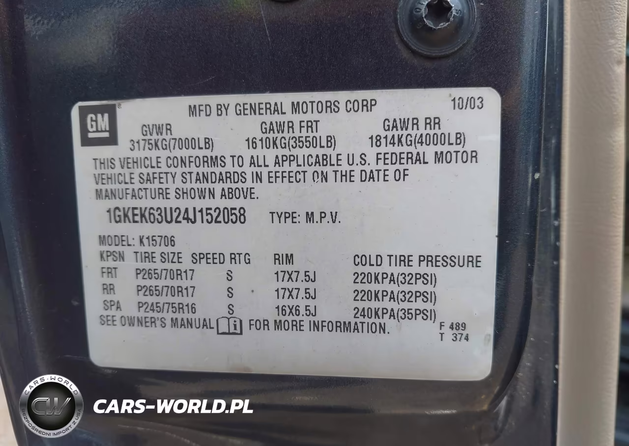 2004 GMC Yukon Denali VIN:1GKEK63U24J152058 - 9