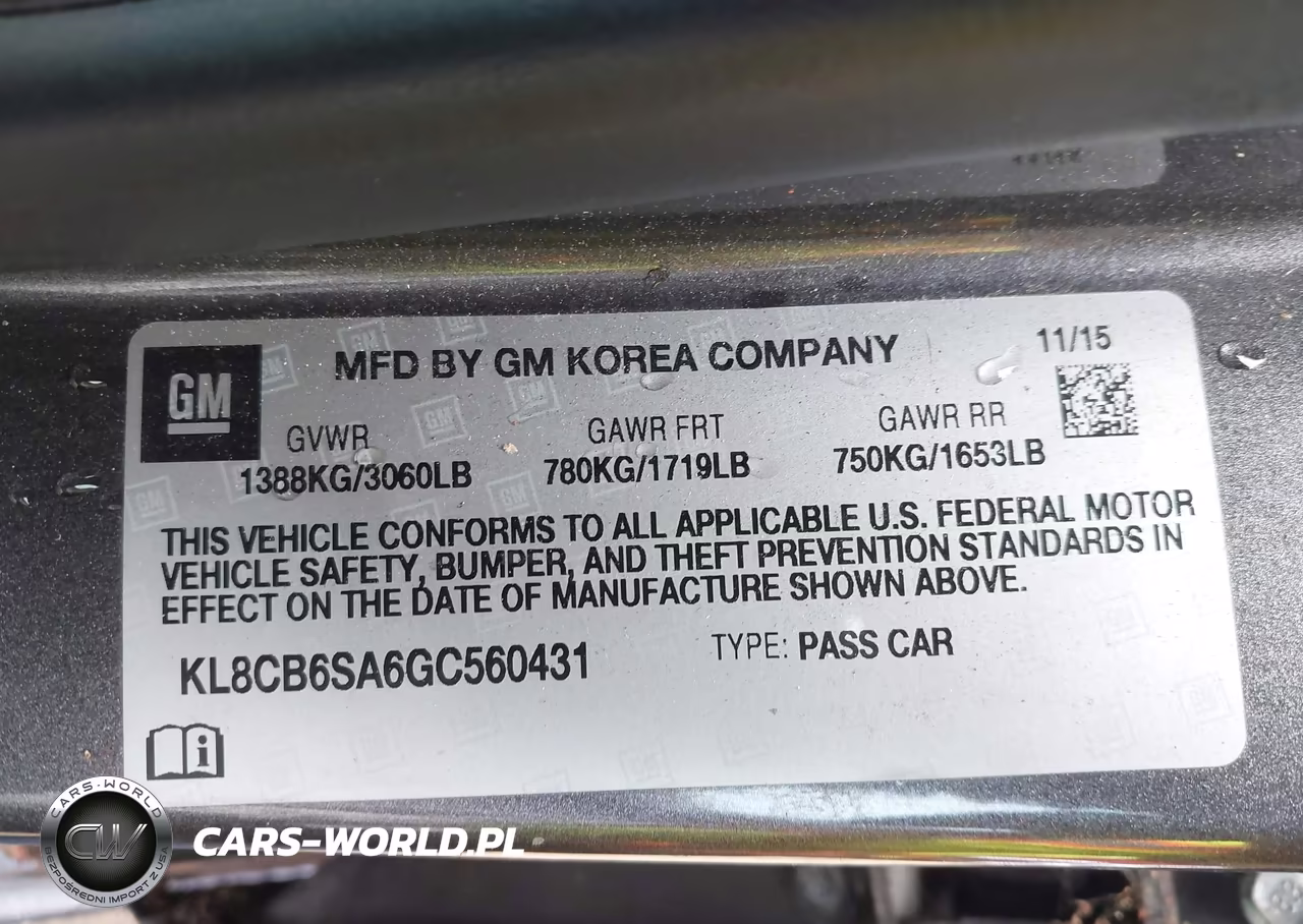 2016 Chevrolet Spark Ls Cvt VIN:KL8CB6SA6GC560431 - 9