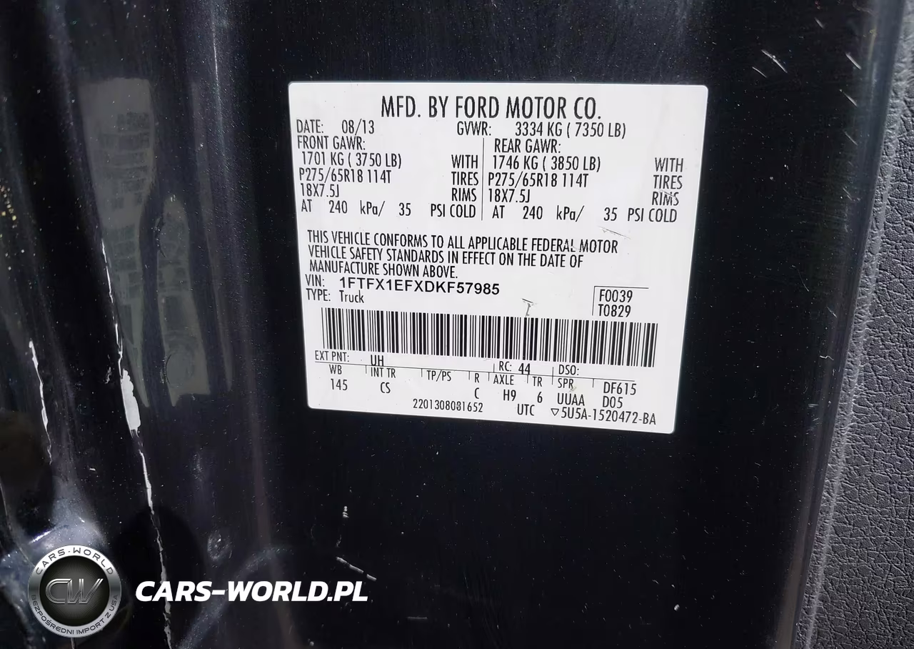2013 Ford F-150 Stx VIN:1FTFX1EFXDKF57985 - 9