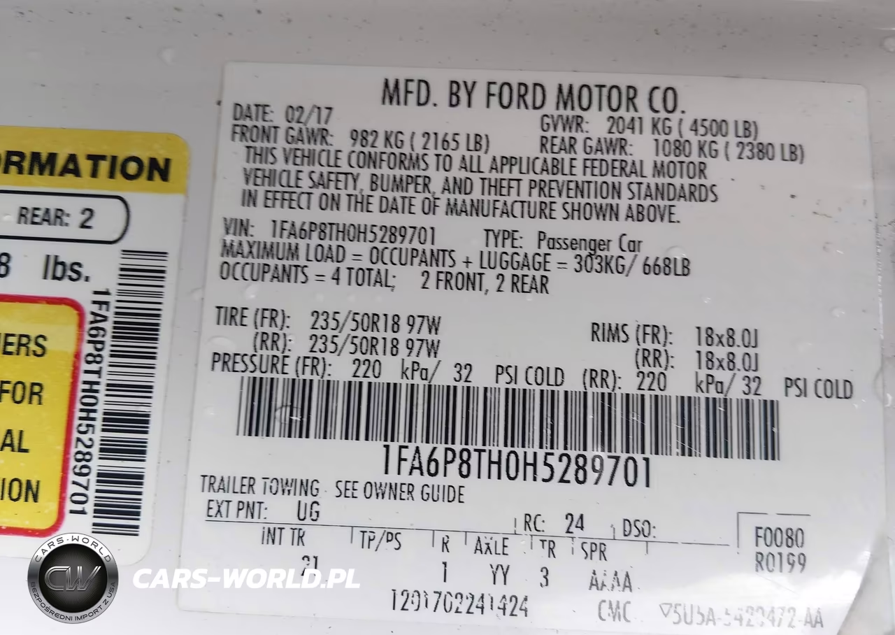 2017 Ford Mustang Ecoboost VIN:1FA6P8TH0H5289701 - 9