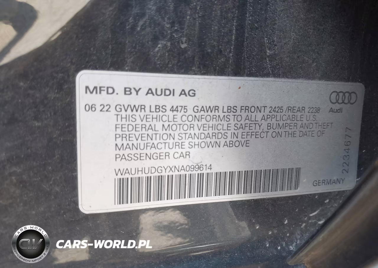 2022 Audi A3 Premium Plus 40 Tfsi Quattro S Tronic VIN:WAUHUDGYXNA099614 - 9