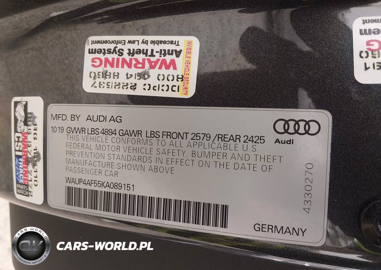 2019 Audi S5 3.0T Premium VIN:WAUP4AF55KA089151 - 9