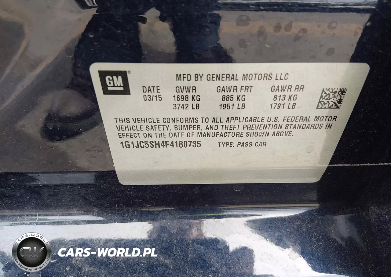 2015 Chevrolet Sonic Lt Auto VIN:1G1JC5SH4F4180735 - 9