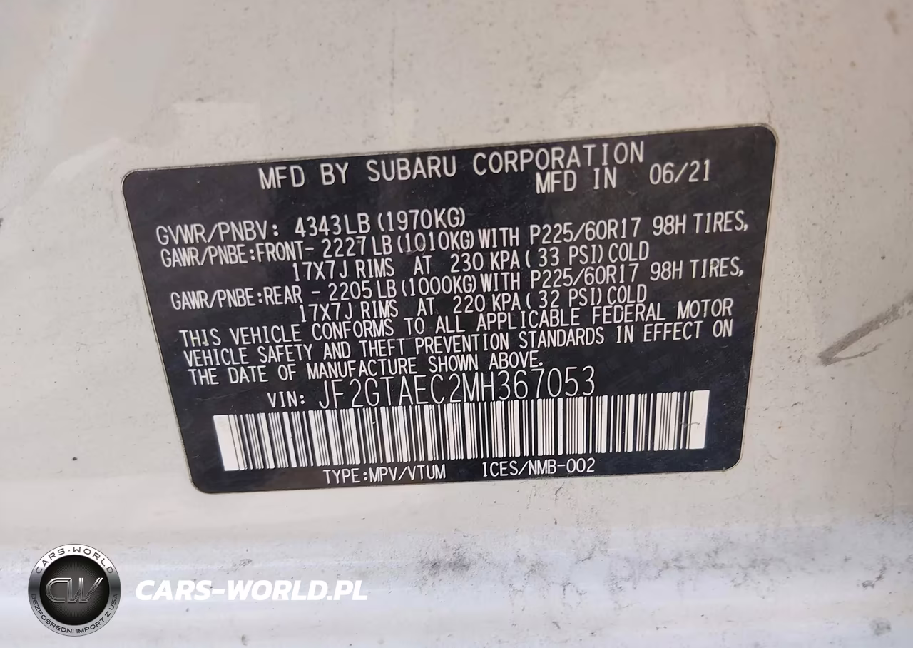 2021 Subaru Crosstrek Premium VIN:JF2GTAEC2MH367053 - 9