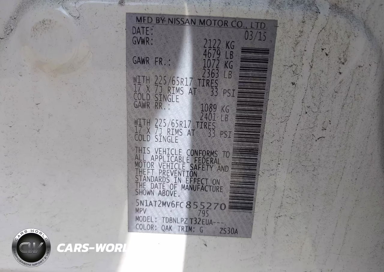 2015 Nissan Rogue S VIN:5N1AT2MV6FC855270 - 9