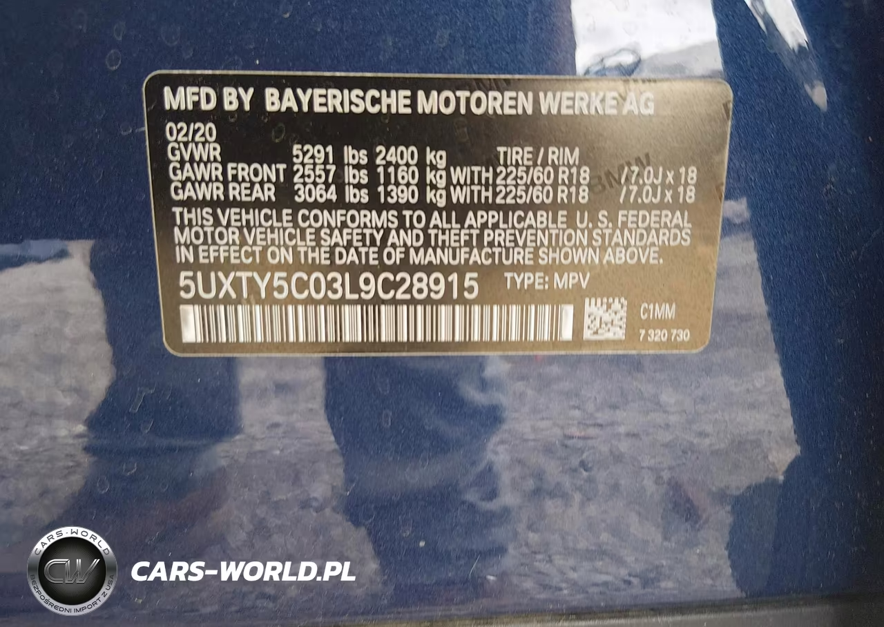 2020 BMW X3 xDrive30I VIN:5UXTY5C03L9C28915 - 9