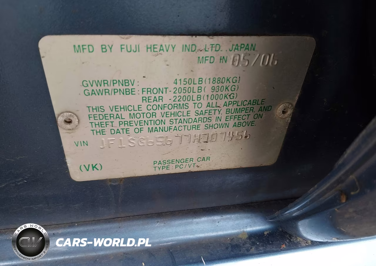 2007 Subaru Forester 2.5X VIN:JF1SG65677H707456 - 9