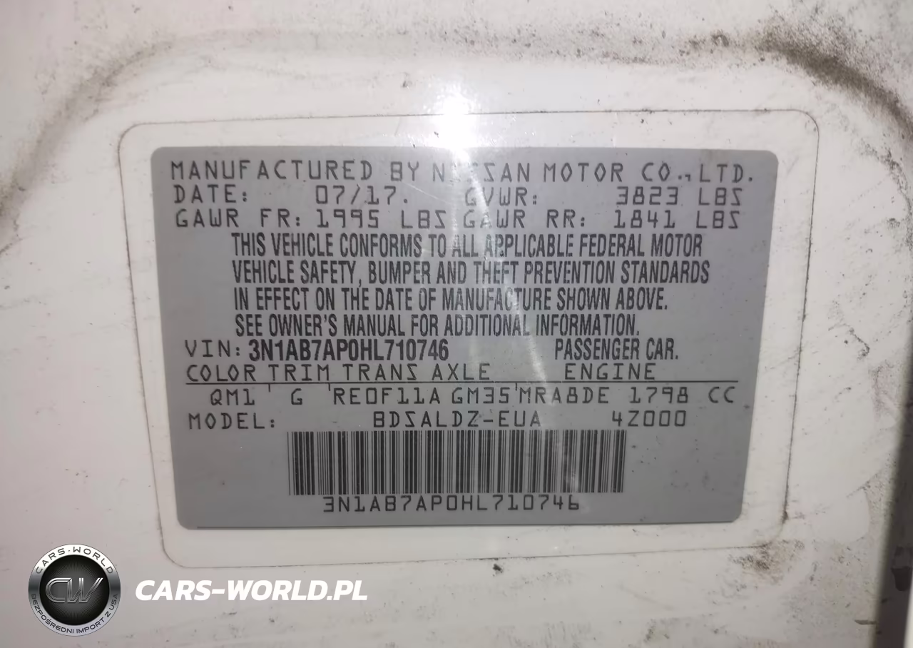 2017 Nissan Sentra Sv VIN:3N1AB7AP0HL710746 - 9