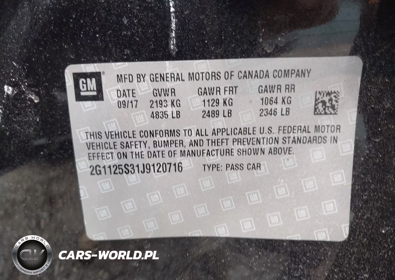 2018 Chevrolet Impala 2Lz VIN:2G1125S31J9120716 - 9