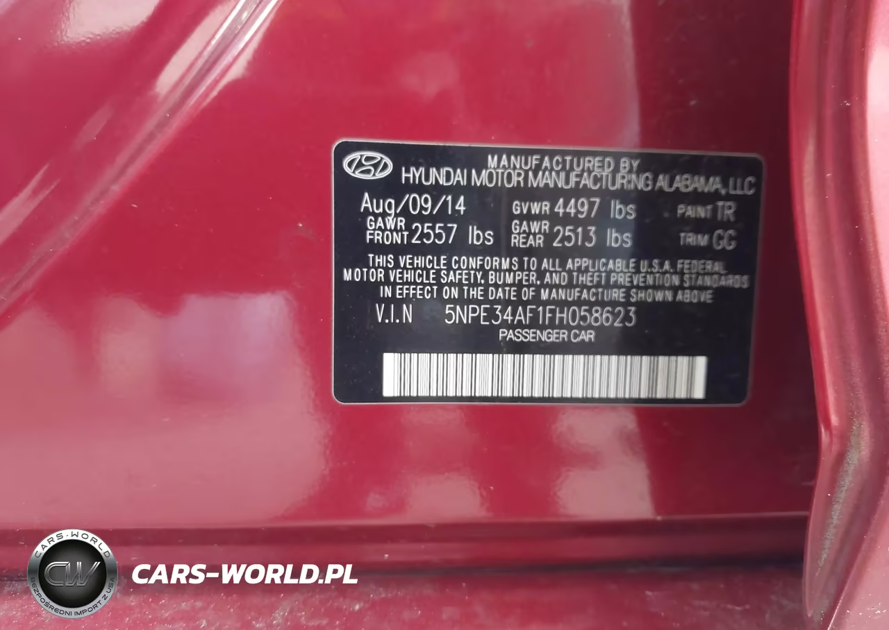 2015 Hyundai Sonata Sport VIN:5NPE34AF1FH058623 - 9