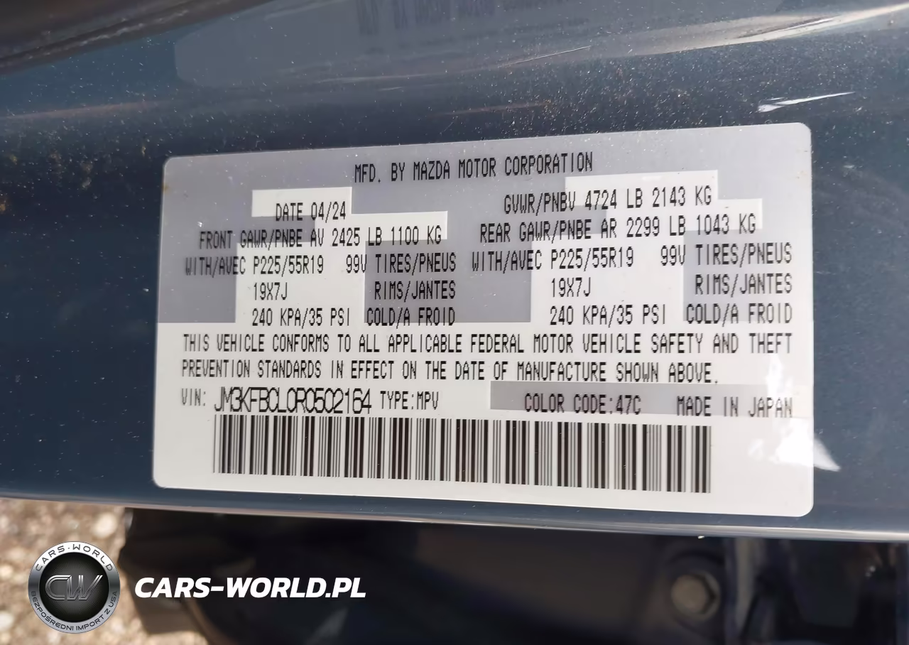 2024 Mazda Cx-5 2.5 S Carbon Edition VIN:JM3KFBCL0R0502164 - 9