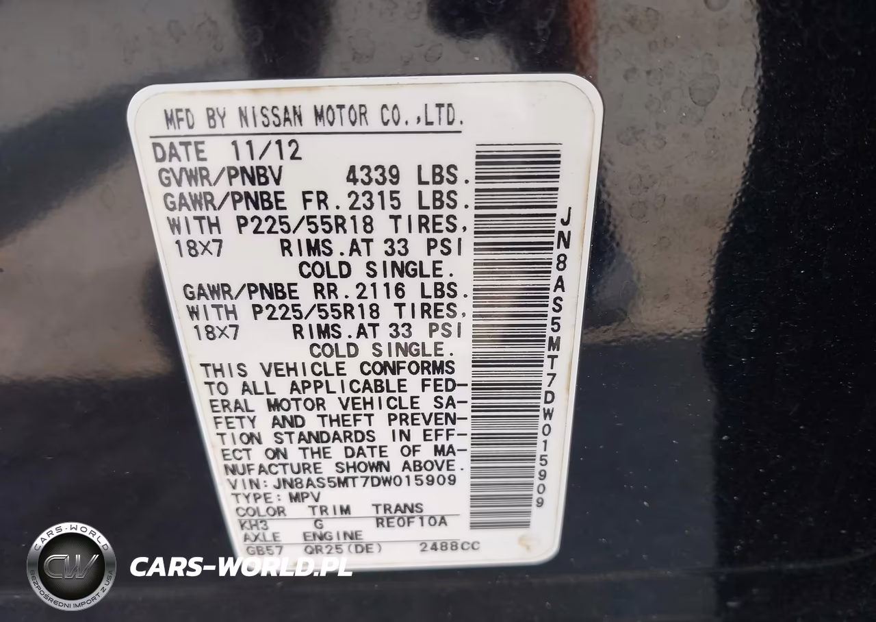 2013 Nissan Rogue Sv W-Sl Pkg VIN:JN8AS5MT7DW015909 - 9
