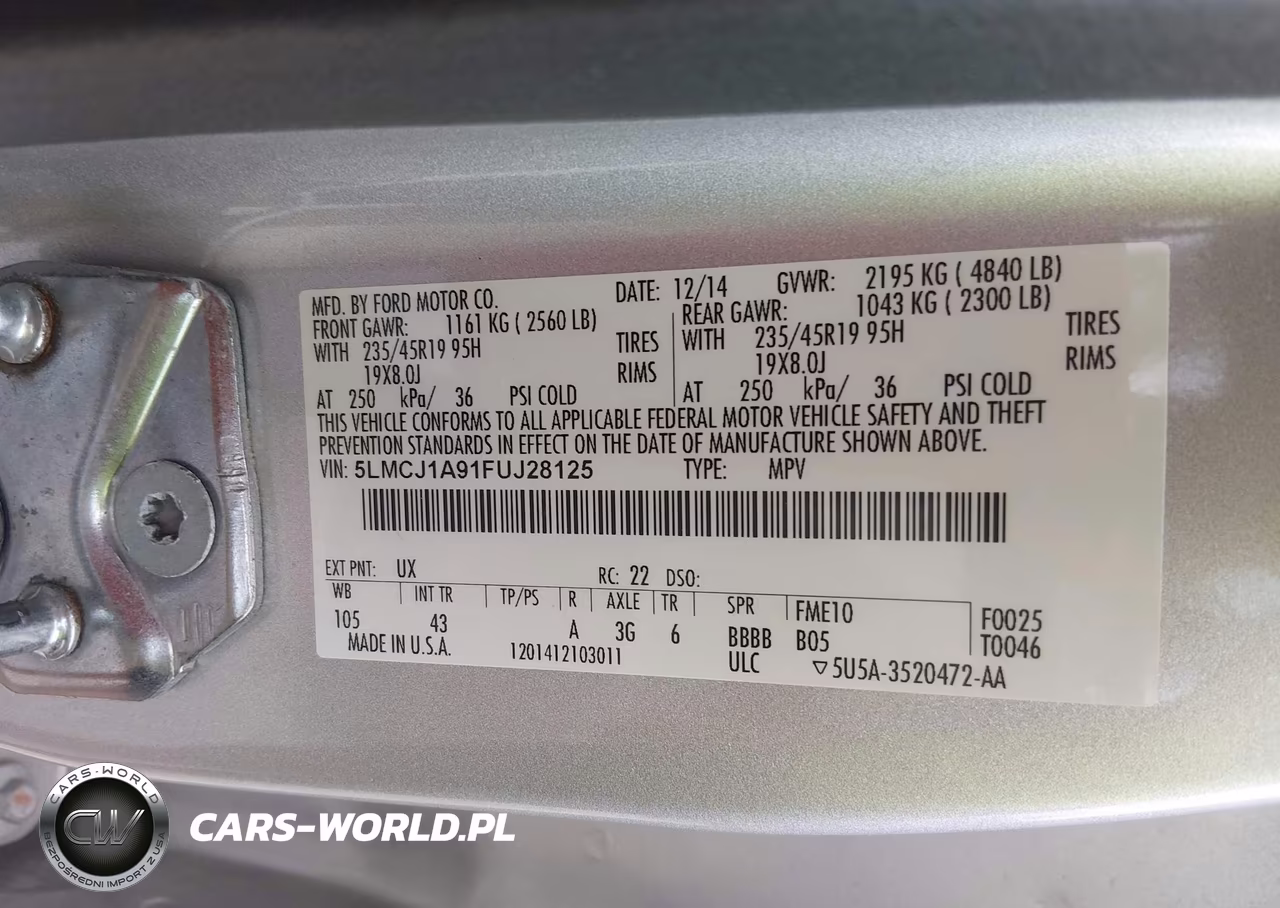 2015 Lincoln Mkc VIN:5LMCJ1A91FUJ28125 - 9