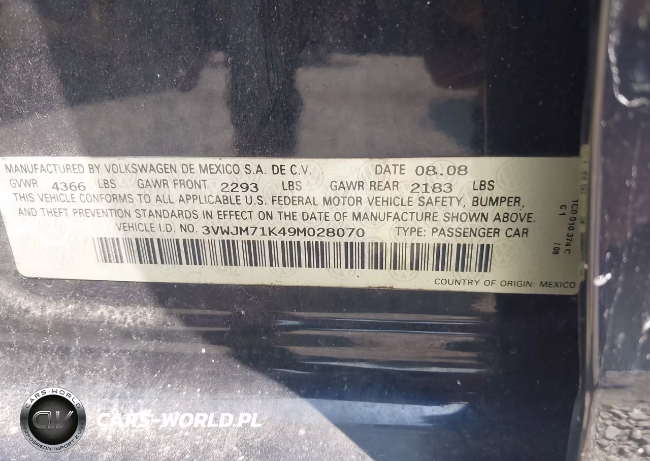 2009 Volkswagen Jetta S VIN:3VWJM71K49M028070 - 9