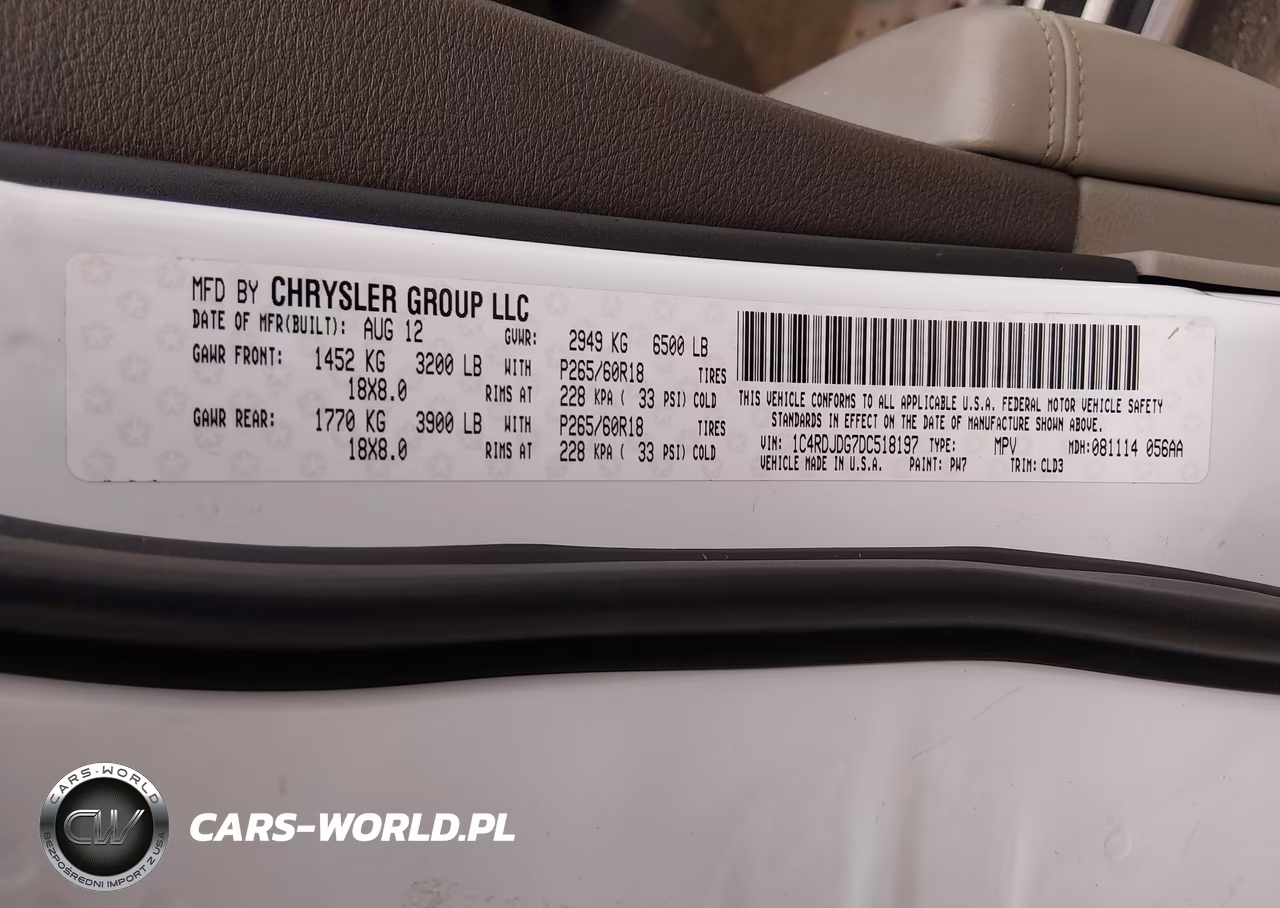 2013 Dodge Durango Crew VIN:1C4RDJDG7DC518197 - 9